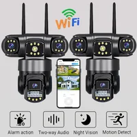 3 Lens Video Surveillance Camera Wifi Network CCTV Camera Wireless 360 Monitor Outdoor Waterproof Security V380 Pro PTZ Cameras