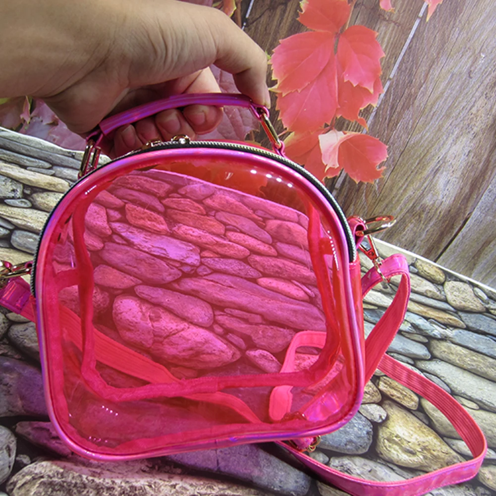 Transparent Crossbody Bag Women Girls Mini Jelly PVC Clear Shoulder Bags for Holiday Birthday Party Present