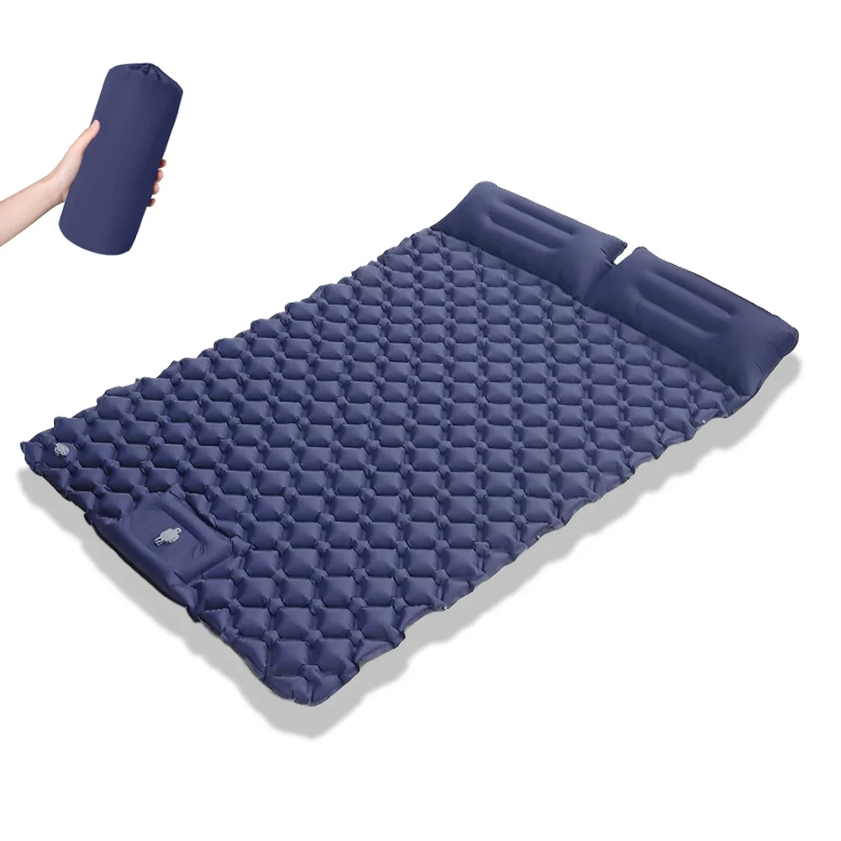 Description Picture 6 of item2024 NEW Double Inflatable Mattress with Built-in Pillow Pump Outdoor Sleeping Pad Camping Air Mat for Travel Backpacking Hiking