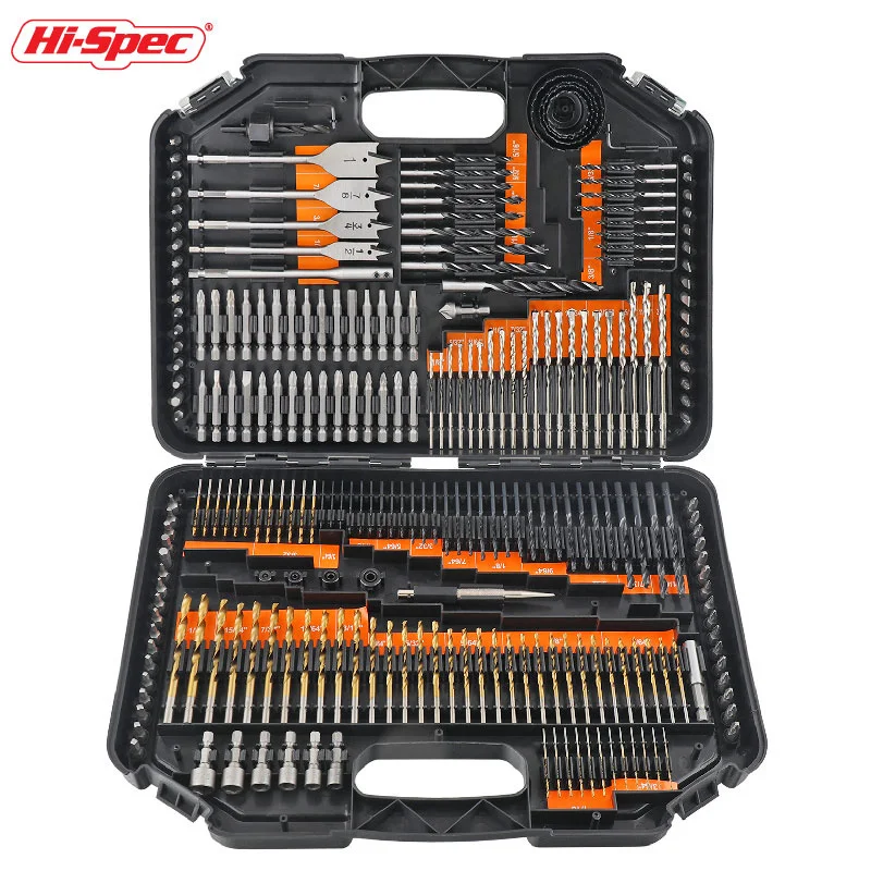 111/112/230pcs Titanium Coated Drill Bits Set HSS Mini Extractor Drill Bit Spiral Screw Twist Metal Wood Aluminum Drilling Tools