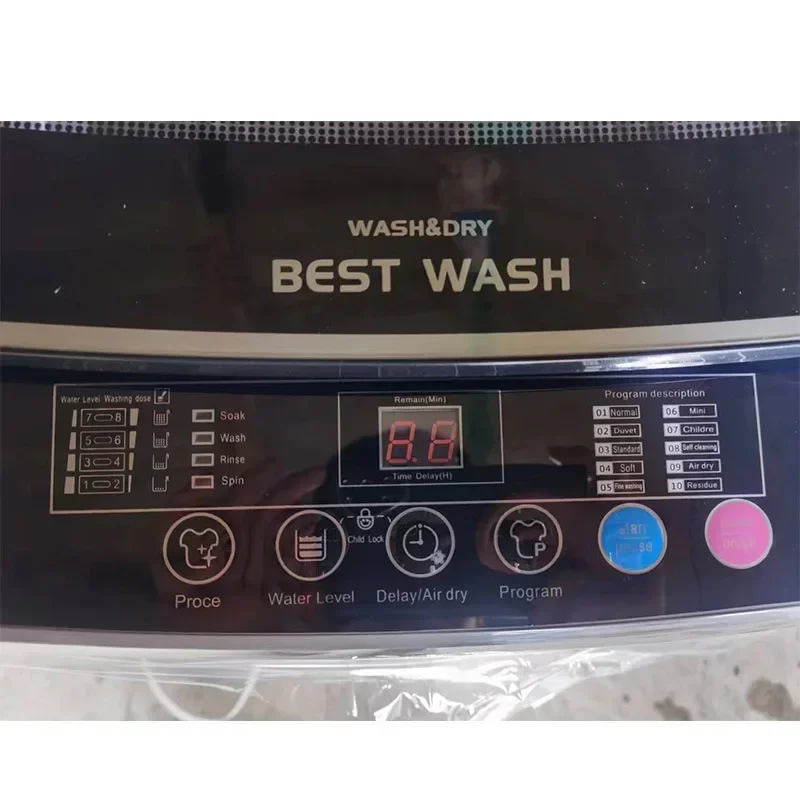 20kg Fully Automatic Laundry Washing Machine with Dryer Top Load Front Load Stainless Steel Spin Large Capacity 3
