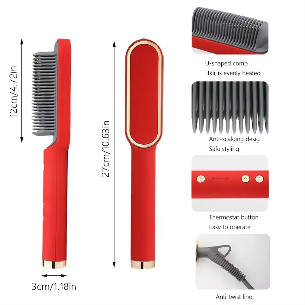 Straight Hair Comb Clamp Dry Wet Dual Use Does Not Damage Hair Non-Negative Ion Lazy Artifact Multifunctional Hair Style Brush 6