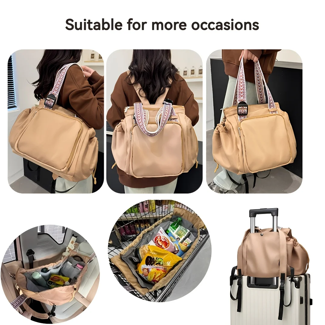 New Large Capacity Travel Bags Fashionable Waterproof Car Storage Backpack Multiple Pockets Handbag For Women