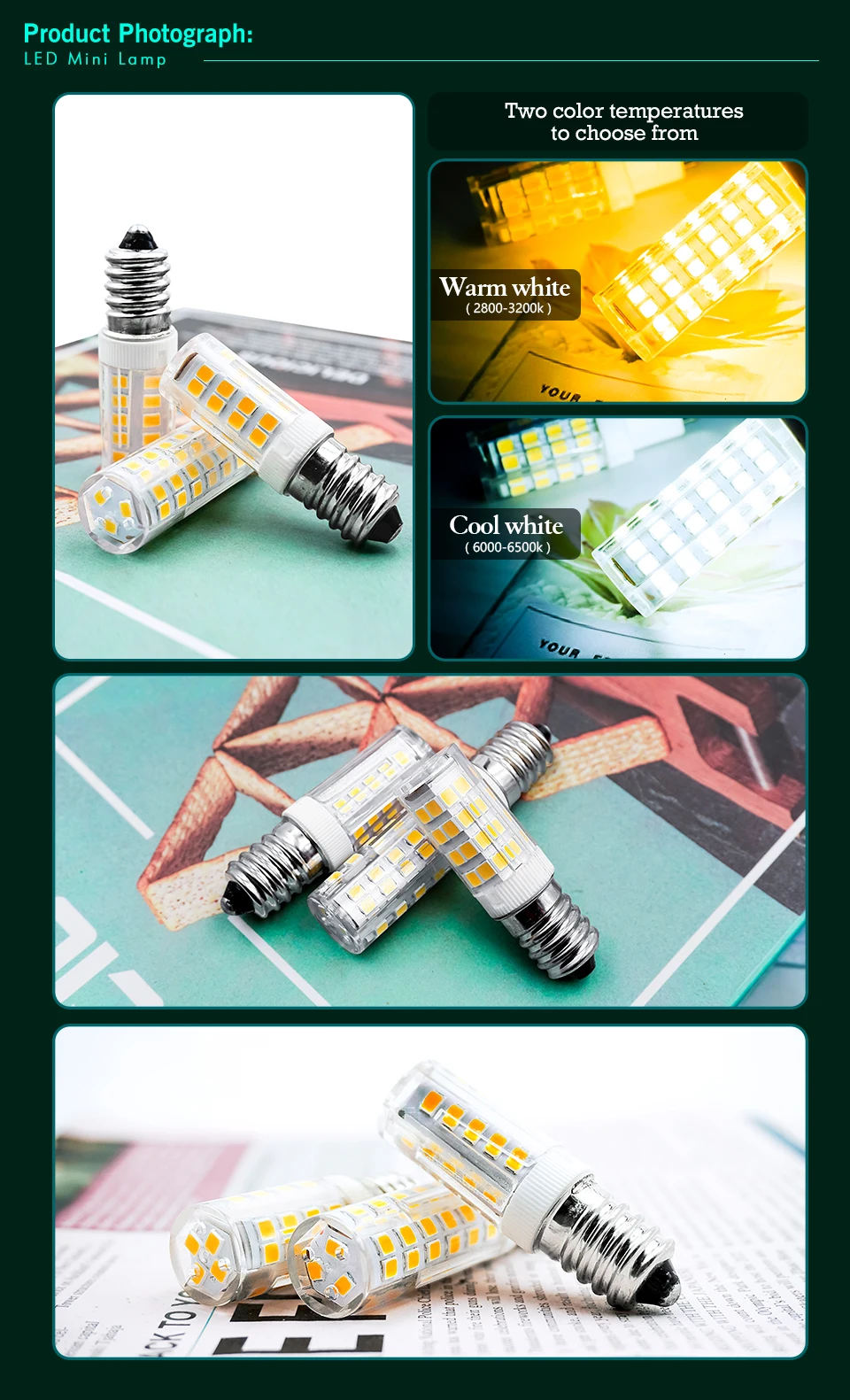 2pcs 3W 5W 9W LED Lamp E14 AC 220V S9d48a72a0dab4a74aa7c948a2c483afbn