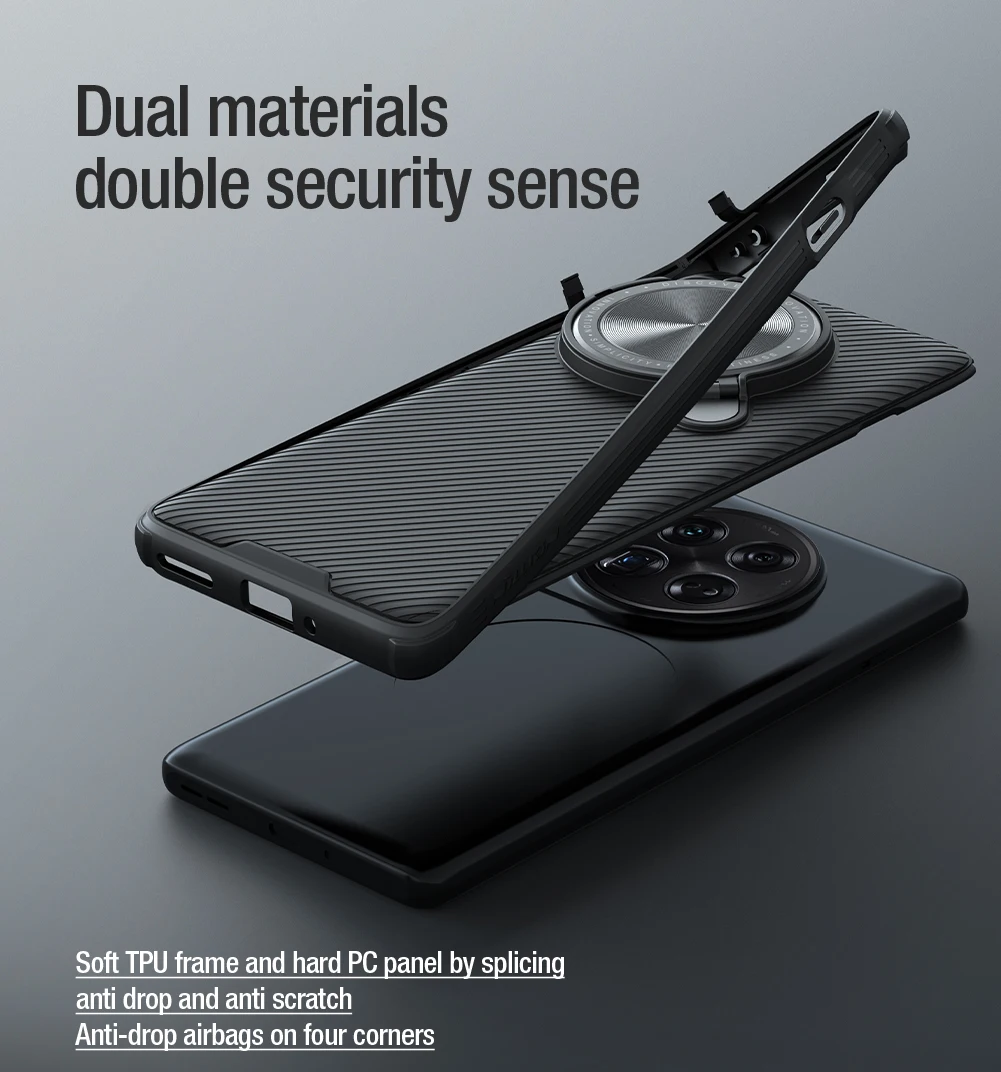 For OnePlus 12 Magsafe Case Nillkin CamShield Prop Magnetic Case With Foldable Protection Lens Stand Cover For One Plus 12 Case