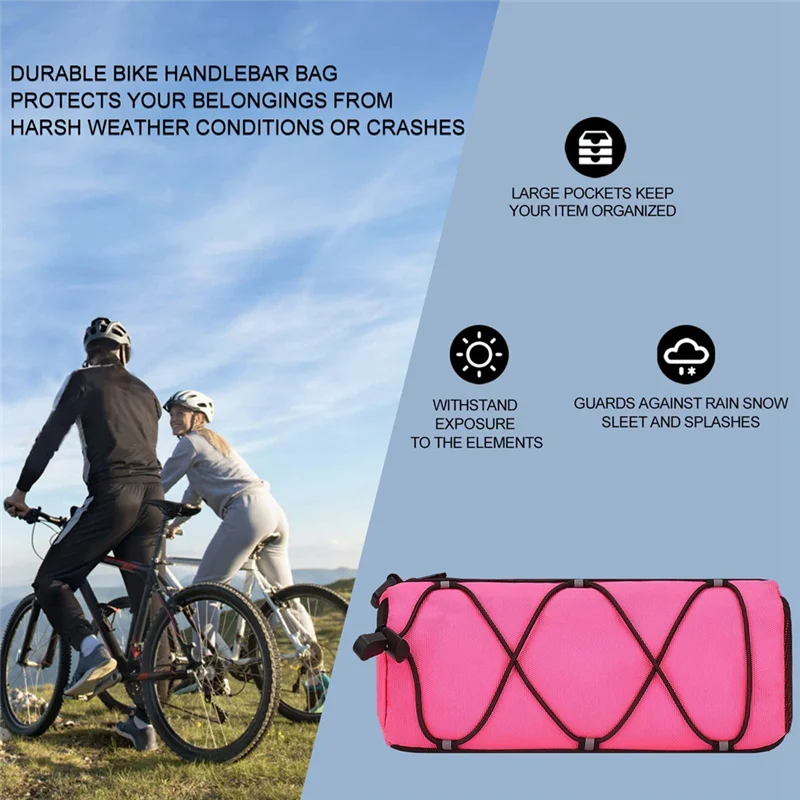 ABHT-Borsa da manubrio per bicicletta adatta per mountain bike da strada Borsa anteriore multiuso portatile - immagine 3
