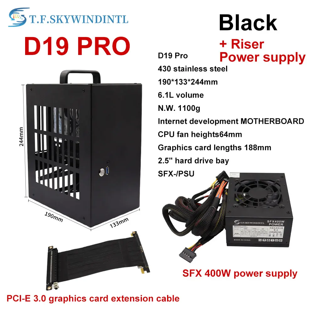 New Chassis SFX HTPC Mini ITX Game Computer Graphics Card RTX2070 I7 Smallest Independent Display Case Dream D19pro