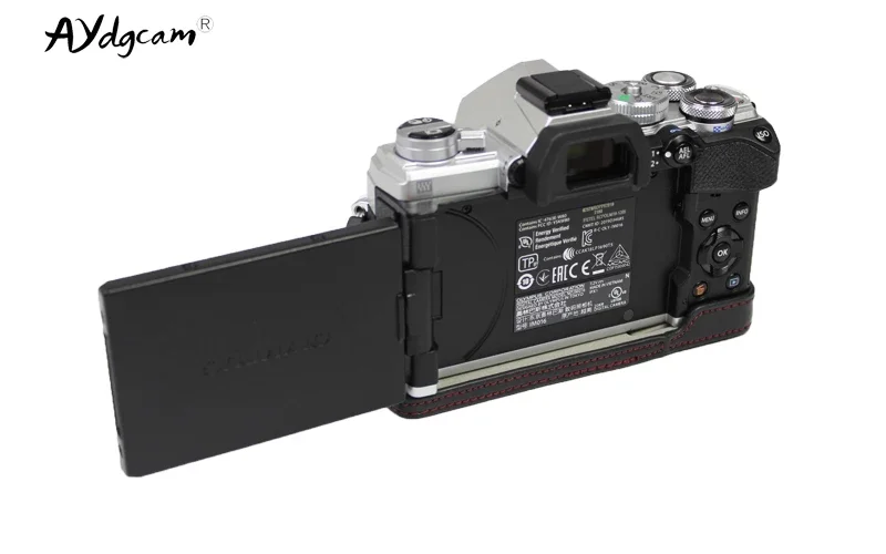 MegaGear Cuir Camera Bag Pour Appareil Photo Olympus OM-D E-M5 Compact System Mark II (Noir