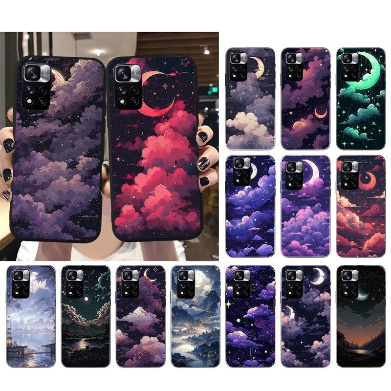 

Star Moon Cloud Phone Case For Xiaomi Redmi Note 12 Pro 11S 11 10 Pro 10S Note 12R 12S 12 ProPlus Redmi 10 9C