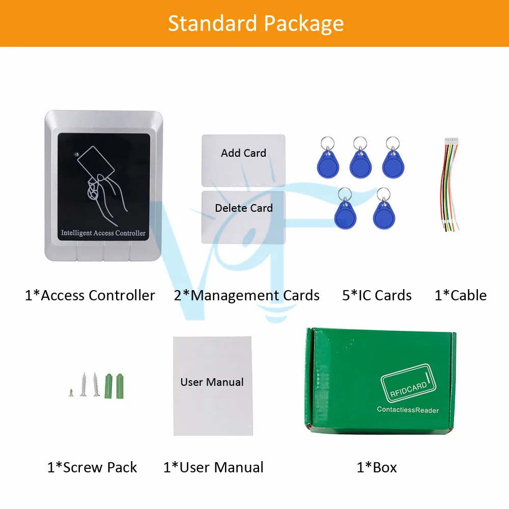 Intelligent Access Controller Support 2000 Users IC ID Card Keyfobs Management Cards Keychain Waterproof ABS Door Opener