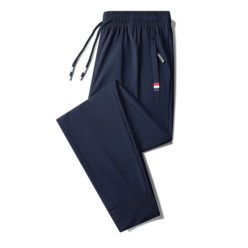 Summer Ice Silk Men's Casual Straight Leg Pants Two-piece Set Lightweight and Breathable Outdoor Golf Sports Leggings