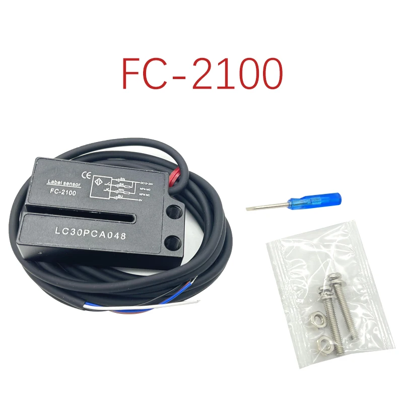 

FC-2100 FC-2100P F&C New Original Lable Sensor 4 wires NO NC Electric Label Detector Photo Sensor