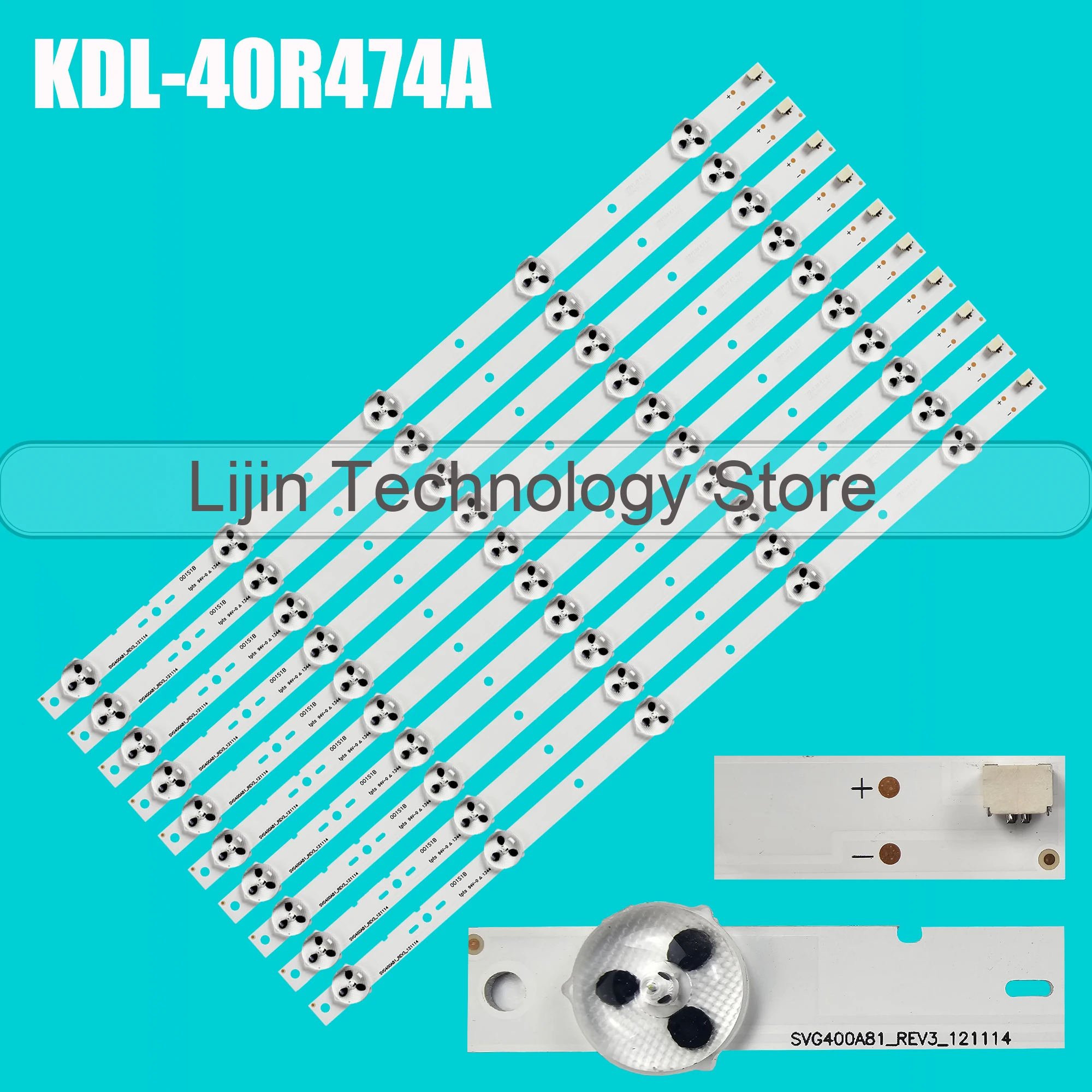 LED Strip For 40 inch TV SVG400A81 REV3 121114 S400H1LCD-1 KLV-40R470A KDL-40R450A KDL-40R473A LSY400HM02 A02