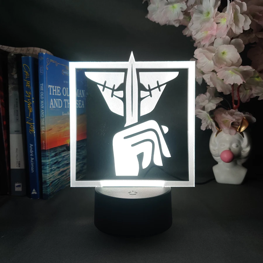 Rainbow Six: Siege Game Lamp Skull Rain Action Defender Operator Cavilla Skill Quiet Logo 3D Acrylic Nightlight Caveira Decor