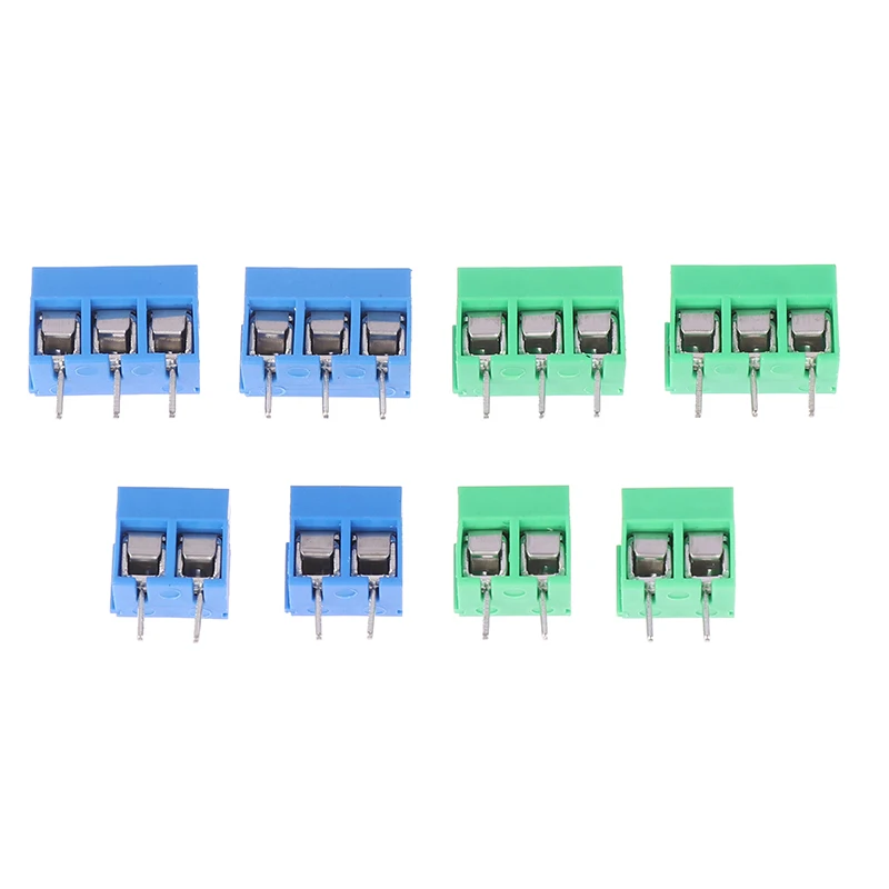 

10pcs KF301-2Pin 3Pin 5.0mm Straight Pin Spacing Terminal Block Splice Screw Type PCB Screw Terminal Splicable Connector