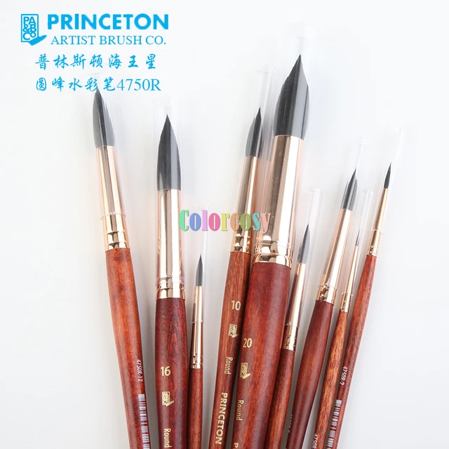 Princeton Heritage,Series 4750R,Synthetic Sable Paint Brush for Watercolor,Round,Super  Absorbent,Suitable for Students