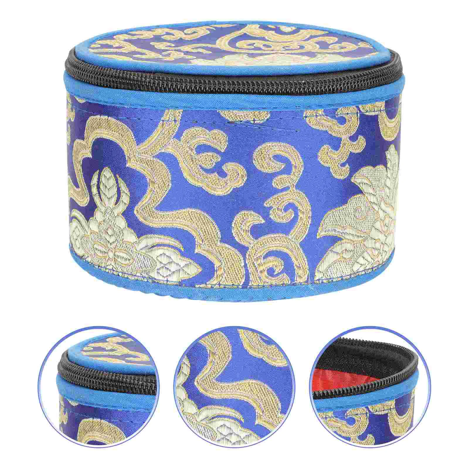 

Storage Container Zipper Closure Singing Bowl Case Pouch Tibetan Holder Bag Small Sound Buddha Suitcase Accessories