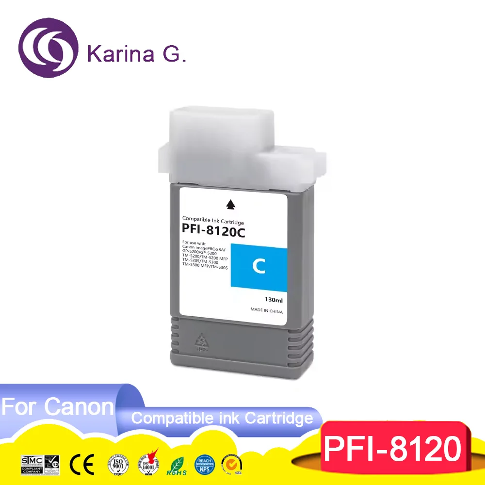 130ML/Pcs PFI-8120 Compatible Ink Cartridge With Pigment Ink For TM 5200 5205 5