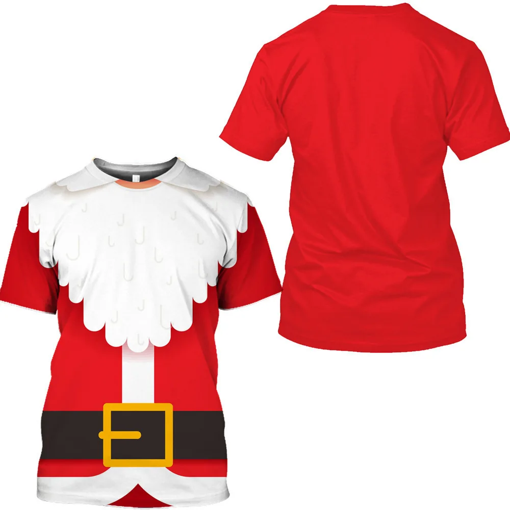 

Christmas Top Christmas T Shirt For Men Clothing New Year Gift Cosplay Santa Claus Tees Women T-shirt 3D Print Anime Streetwear