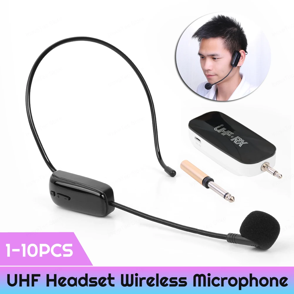 Portable Wireless UHF Mic Head-mounted Microphone with