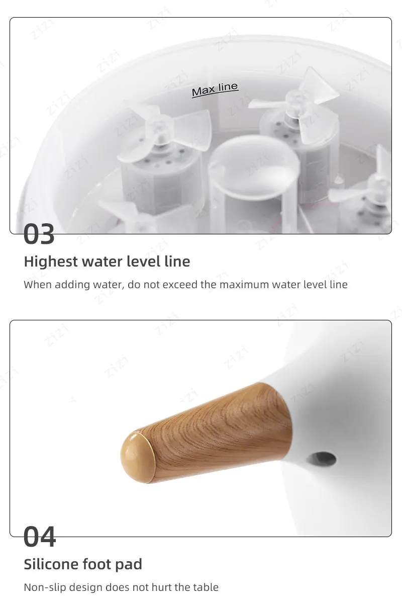 Diffuseur d'arômes humidificateur à ultrasons effet méduse_voghion.com