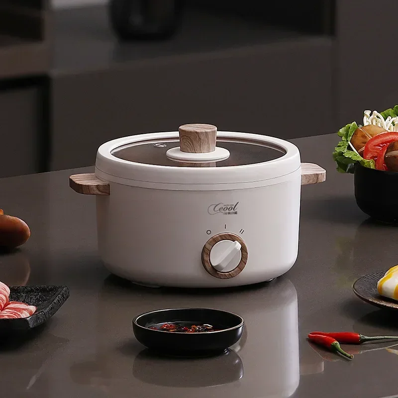 

Multifunctional Small Cooking Electric Cooker Mini Electric Frying Pan Student Dormitory One Electric Hot Pot01.5L 220V