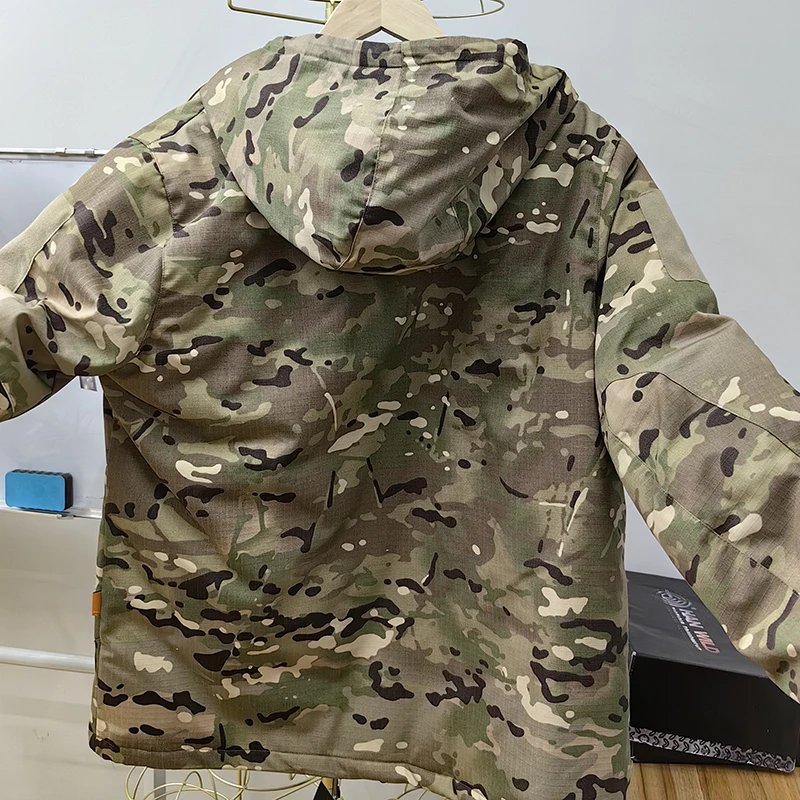 Tactical Jackets Man Winter Warm Parkas Men US CP Camo Army Windbreaks Military Camping Hiking Jacket Polar Coat Heat Reflective