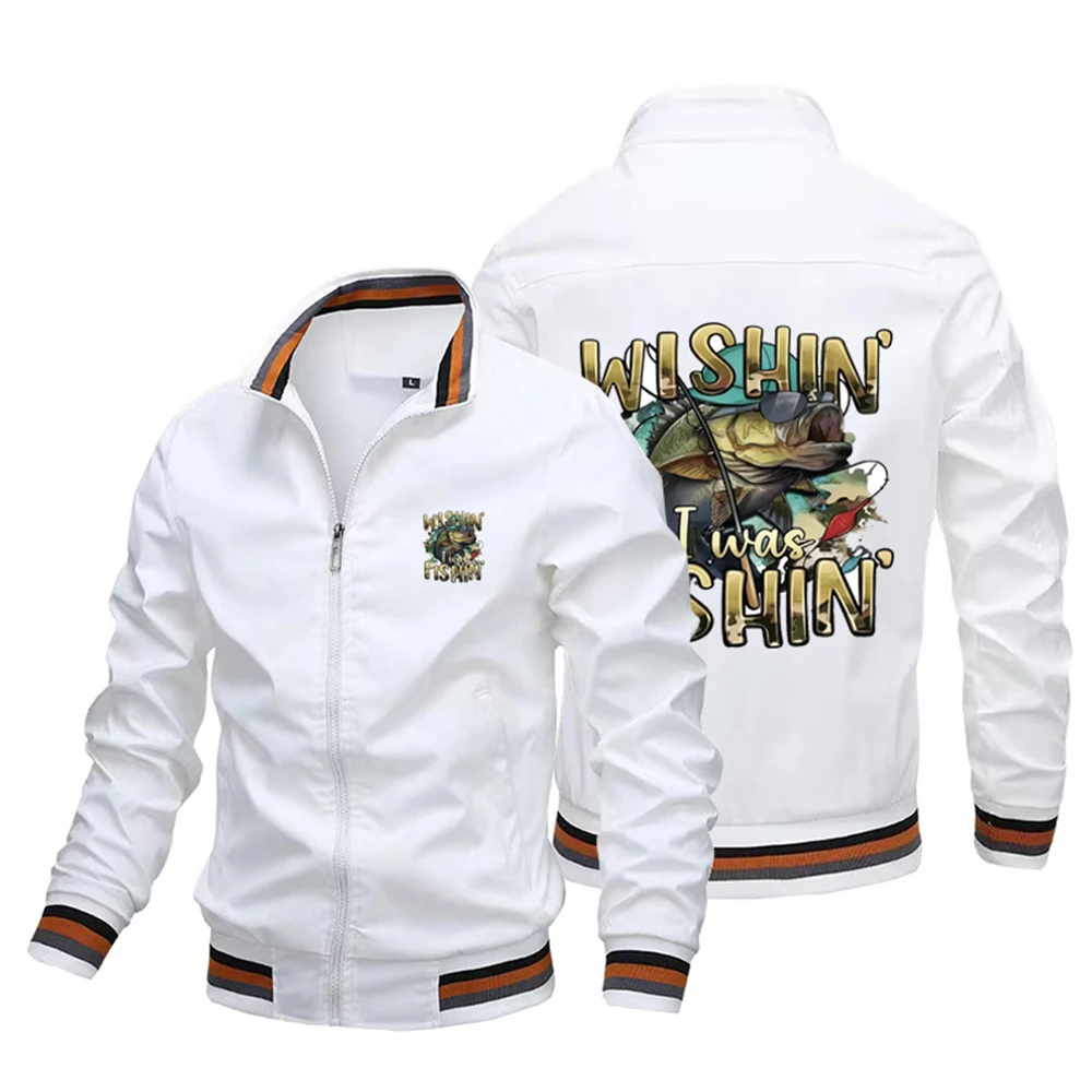 2024 New Fall Men's Campus Basketball Jacket Clothing Stand-up Collar Threaded Biker Jacket Coat Fashion Tops Fargo Jacket S-4XL