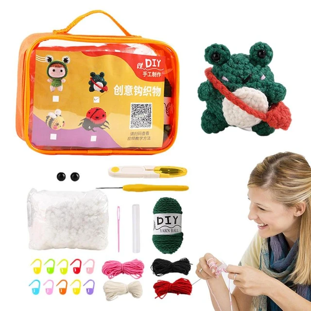 Wobbles Crochet Kit Beginner Crochet Kit With Easy Peasy Yarn Knitting Kit  Woobles Crochet Kit DIY With Easy Peasy Yarn Animal - AliExpress