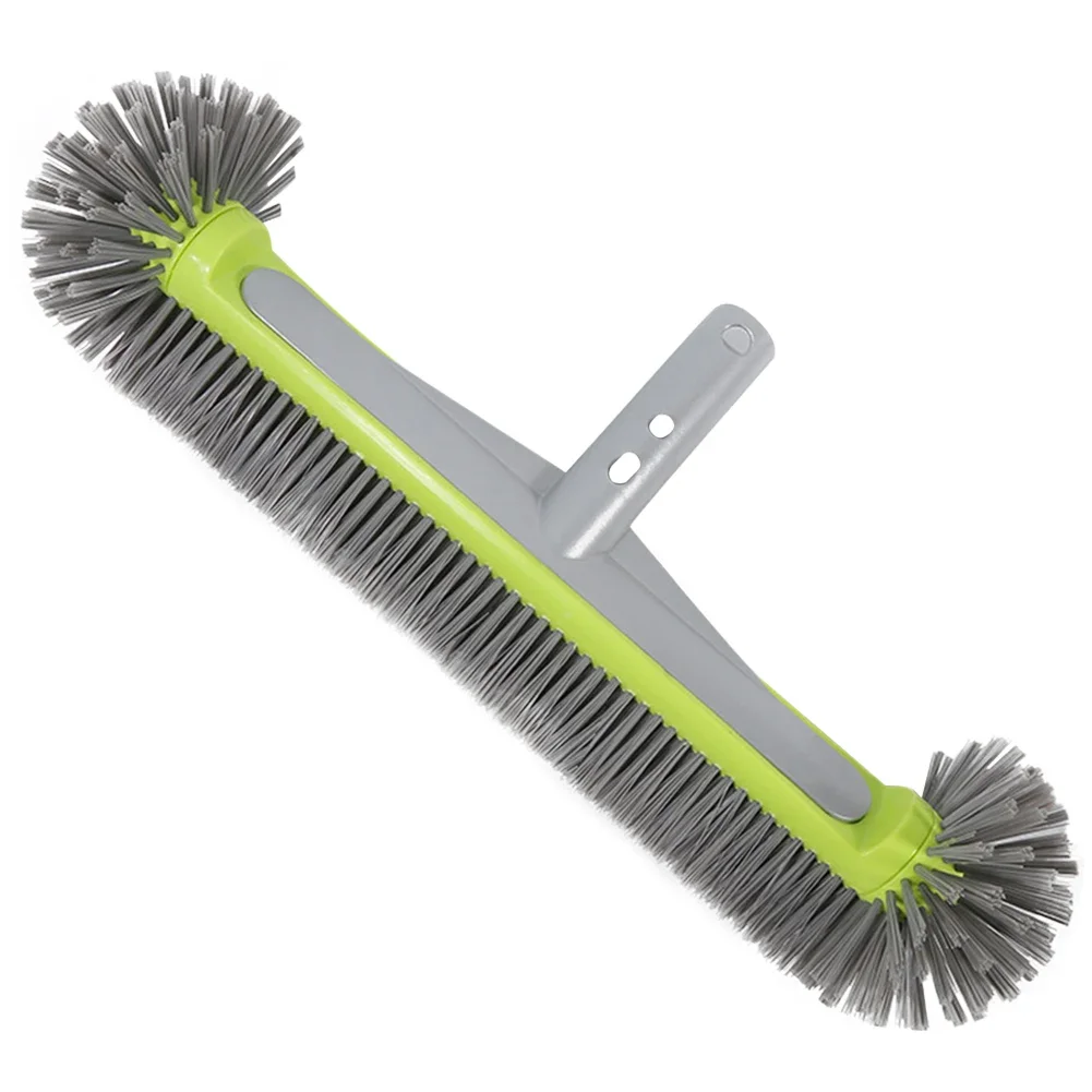 17.5 Inch Pool Brush Head with Round Ends Swimming Pool Scrub Brushes Heavy Duty Pool Brush Head for Cleaning Pool Walls