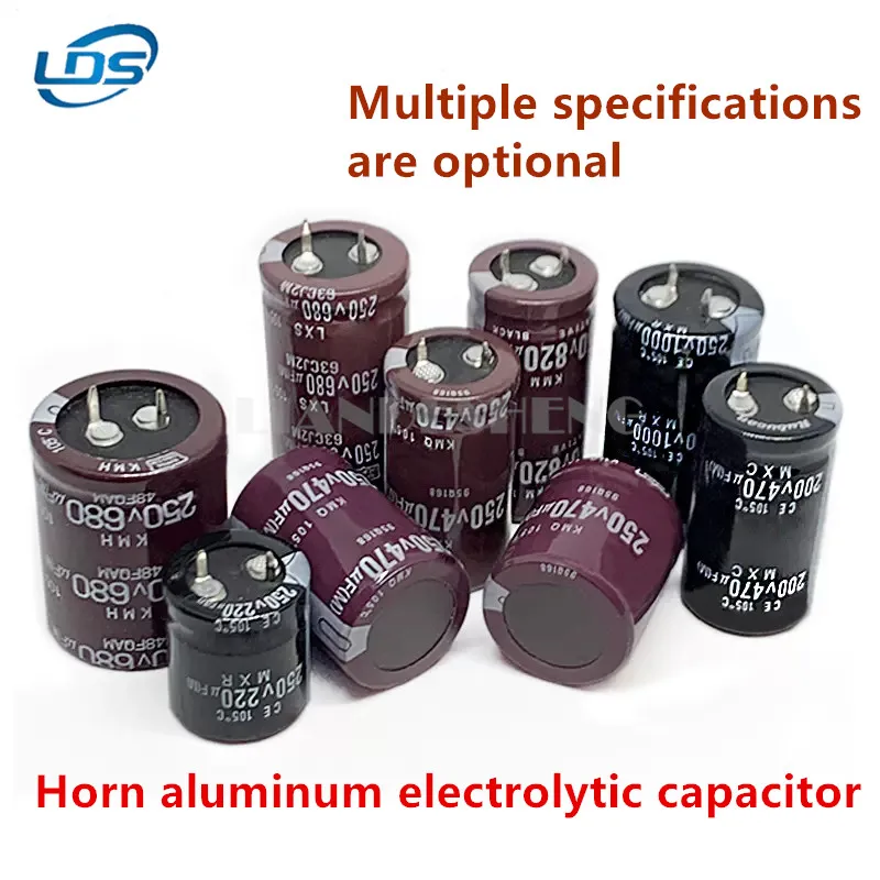 1pcs Ox horn electrolytic capacitor 250 v v x330UF / 470/560/680/820/1000/2200 micro method