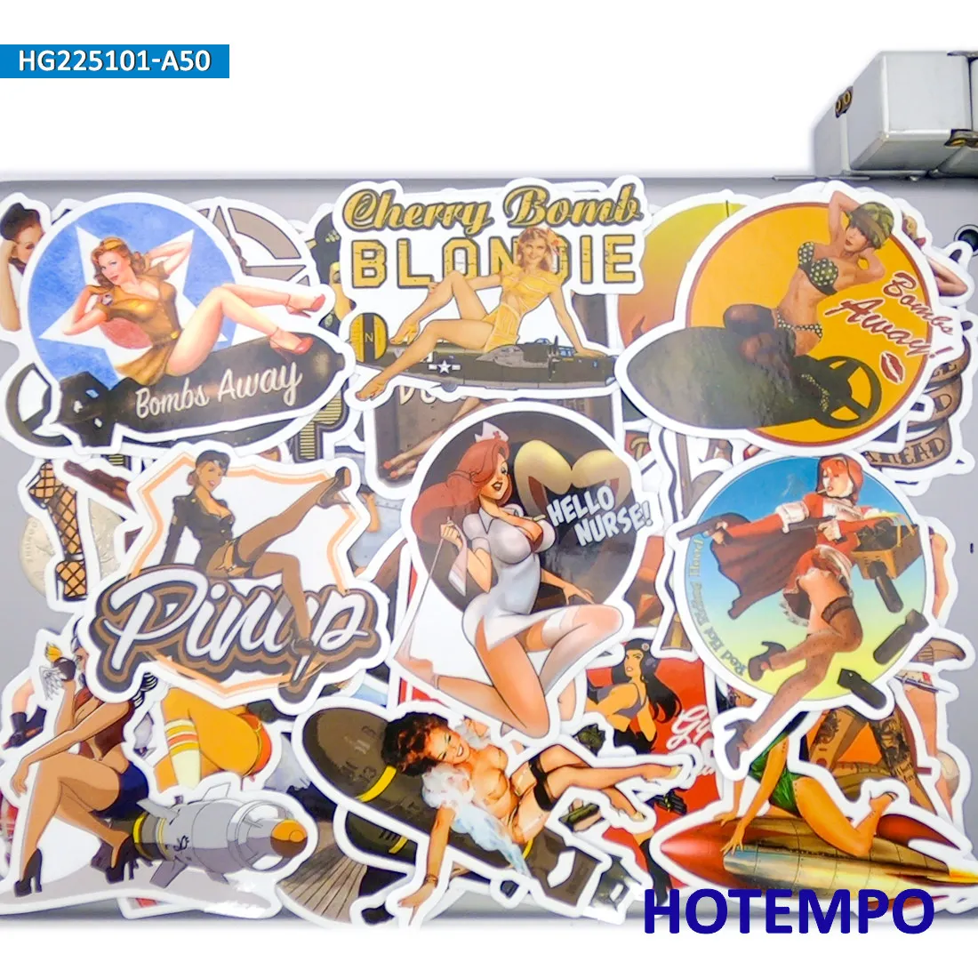 Vintage Glamour Girl Sticker Pack - Nostalgic Art