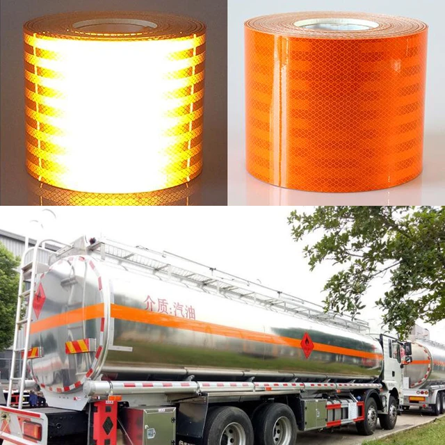 3m Super-Grade-Mikro prisma orange reflektieren der Streifen wasserdichter  selbst klebender Reflektor aufkleber für Tankwagen-Warnband 15cm breit -  AliExpress