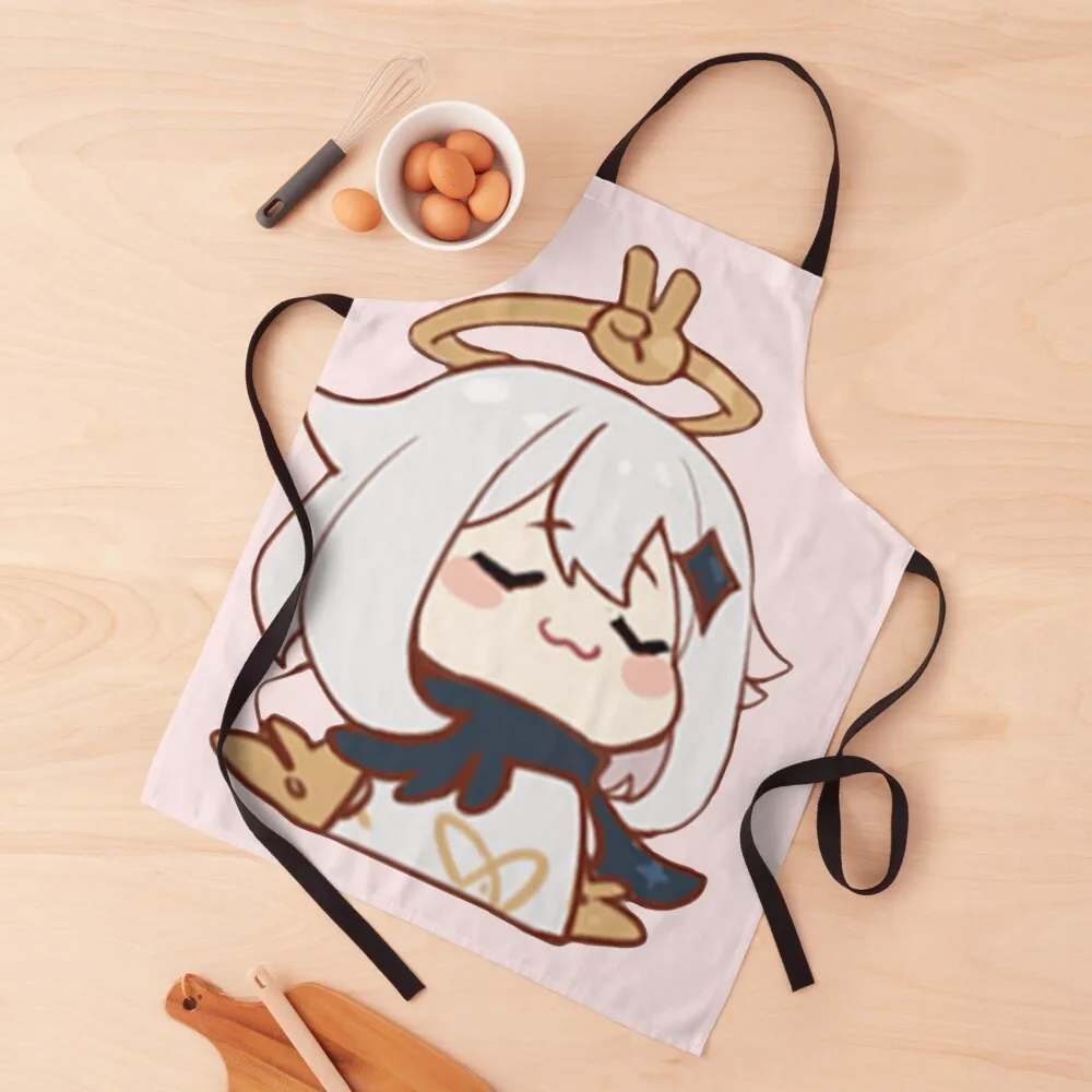 genshin impact desk calendar 2024 new biennial calendar quadric calendar desktop decoration Paimon Genshin Impact Chibi Apron aprons for women custom kitchen apron woman