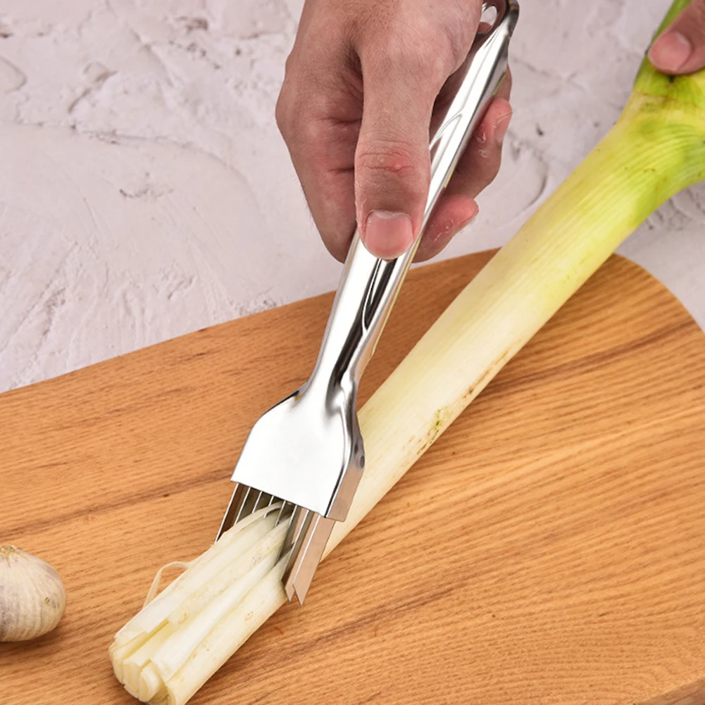Vegetable Slicers Kitchen Grater Sharpen Portable Stainless Shredded Green Onion Cut Slicers Kitchen Vegetable Cutting Tool