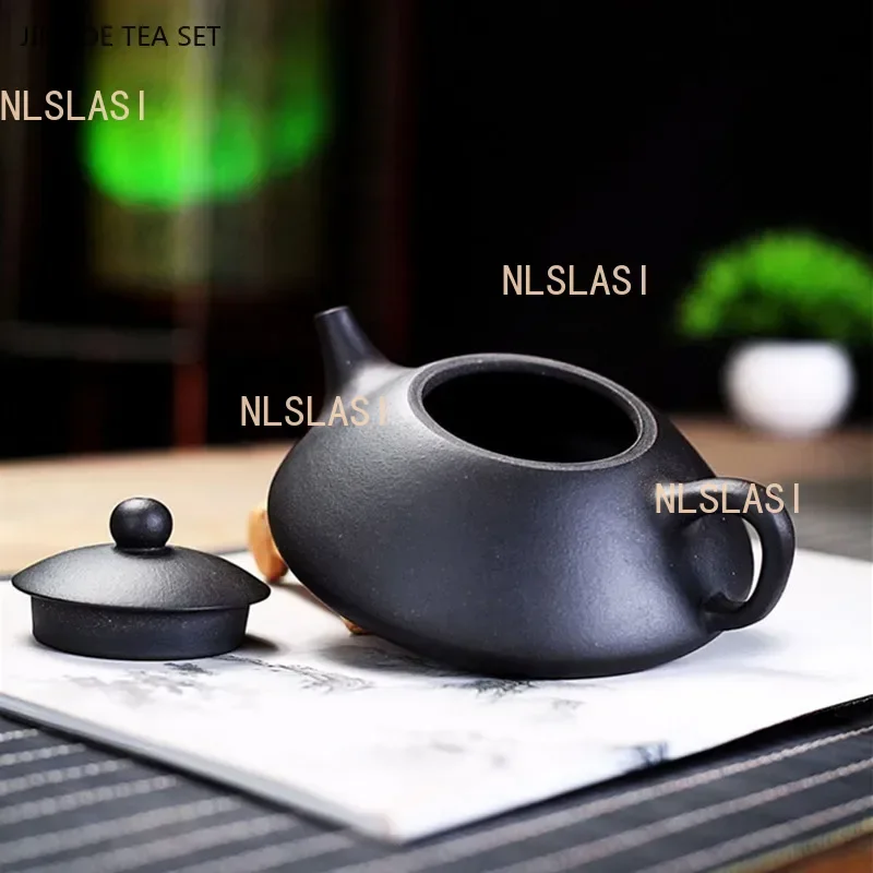200ml Chinese Yixing Purple Clay Teapot Custom Zisha Tea Infuser Beauty Filter Tea Set Household Handmade Stone Scoop Kettle