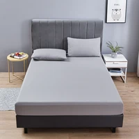 1pc Brushed Fitted Sheet Soft Comfortable Solid Color Light Grey Bedding Fitted Sheet for Bedroom Guest Room Student Dorm Hotel 2