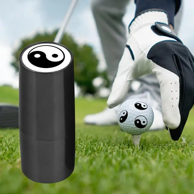 Small Golf Ball Stamp Golf Ball Marker Stencil Quick Dry Stencil No Ink Pad Required Photosensitivity Auto Oil Out Waterproof 4