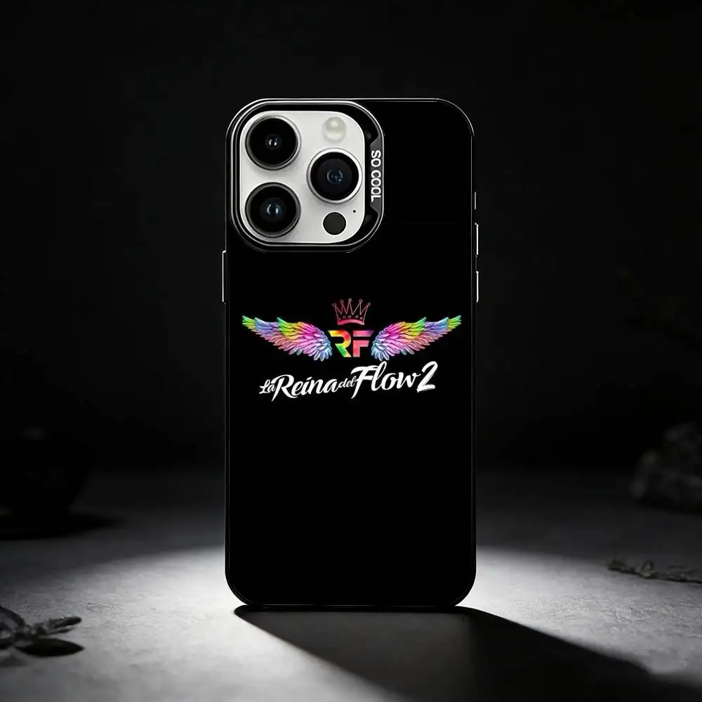 Queen of Flow La Reina Del Flow Colored Silver Phone Case