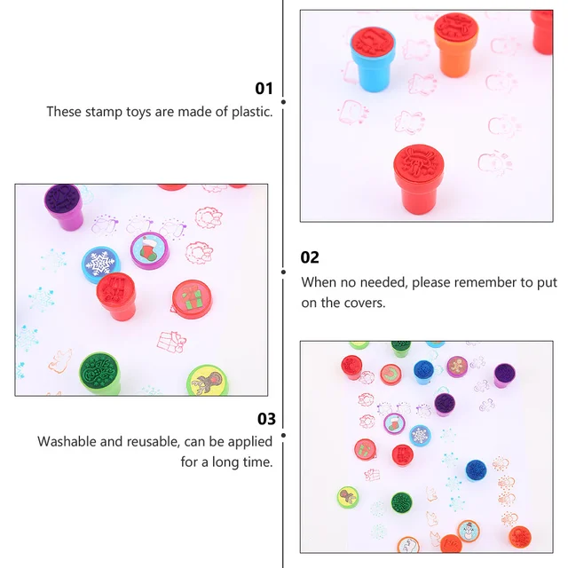 10pcs Graffiti Stampers Painting Stampers DIY Drawing Graffiti Stamp Toys 2