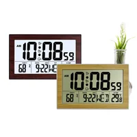 Lcd Digital Clock Large Lcd Display Digital Alarm Clock With Thermometer Wall Clock Dual Alarm Setting Bedroom Decoration 2