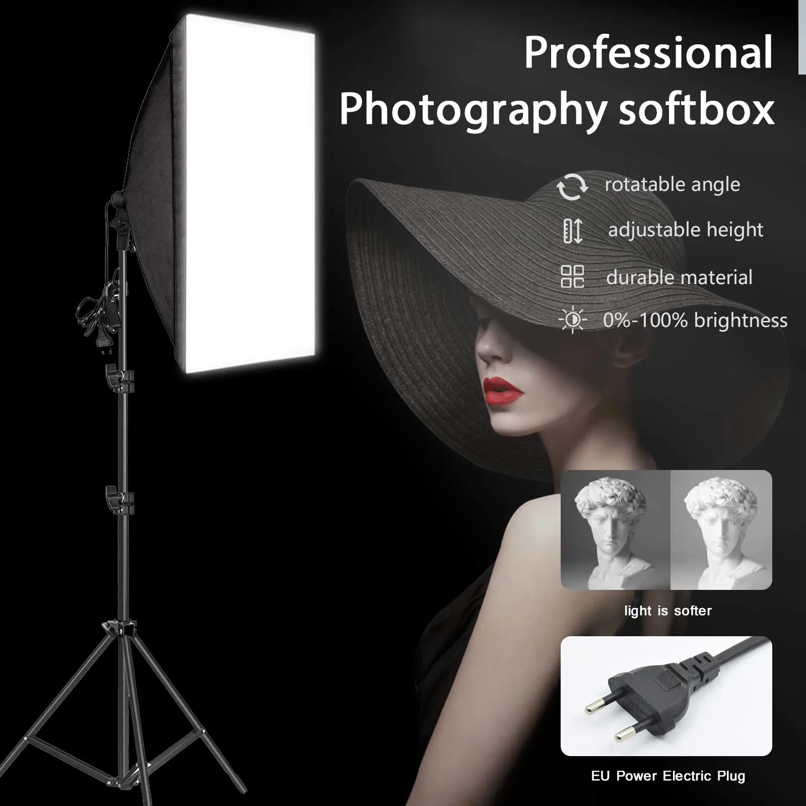 Professional Photography softbox Lighting soft box With Tripod E27 Photographic Bulb Continuous Light System for Photo studio