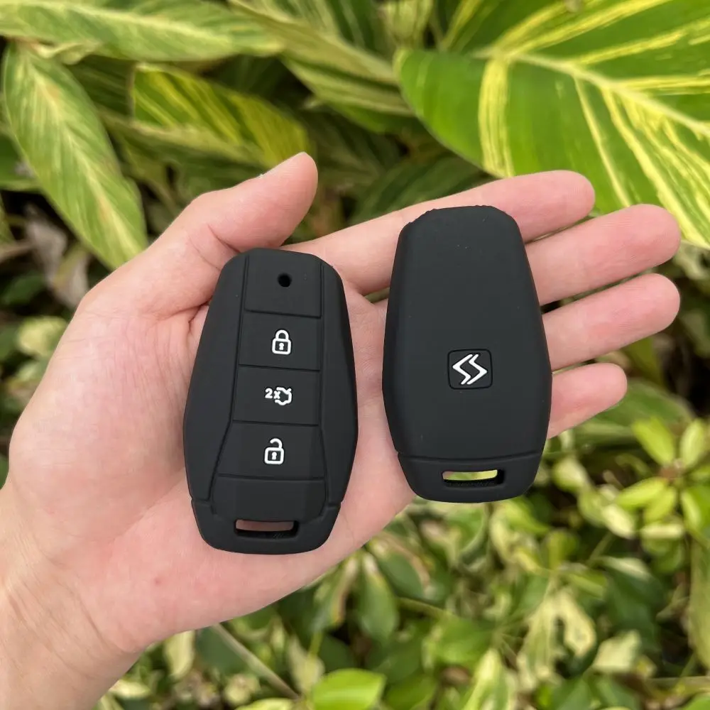 

3 Button Silicone Car Fob Key Cover Case Protect Skin Shell Rubber Bag Keychain for JAC VW SOL E10X QX X8 E50 X6 A5E50A E40X X4