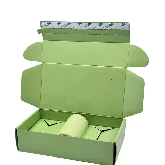 500 Pc Customlogo Méretű Papír Hullámosított Kraft Mailer Szállítás Box Karton Boxok Korrugált Doboz Nyomtatása - Image 3