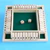 Box Dice Game 2-4 Players Classic Board Game for Adults Wooden Tabletop Game with Dices and InstructionMath Strategy Game 4