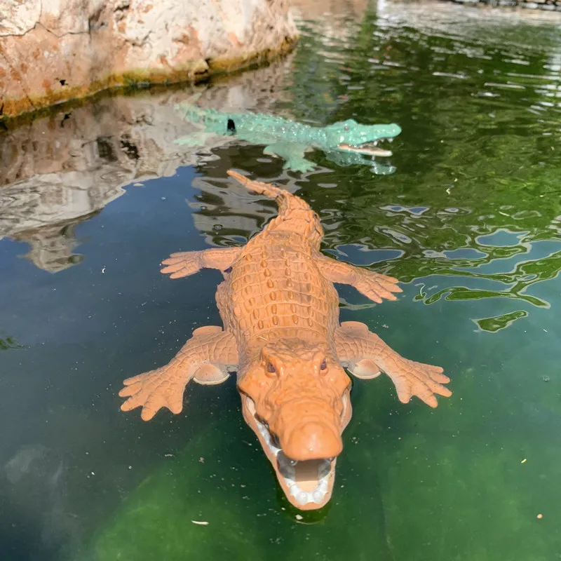 Rc Animals Crocodile Model Simulation Waterproof for Outdoor Lake Electric Remote Control Alligator Shark Children's Water Toys 3
