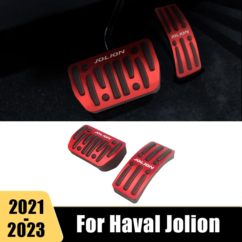 

For Haval Jolion 2021 2022 2023 AT Car Pedals Cover Aluminum Alloy Brake Gas Accelerator Non-Slip Foot Pedal Pad Accessories