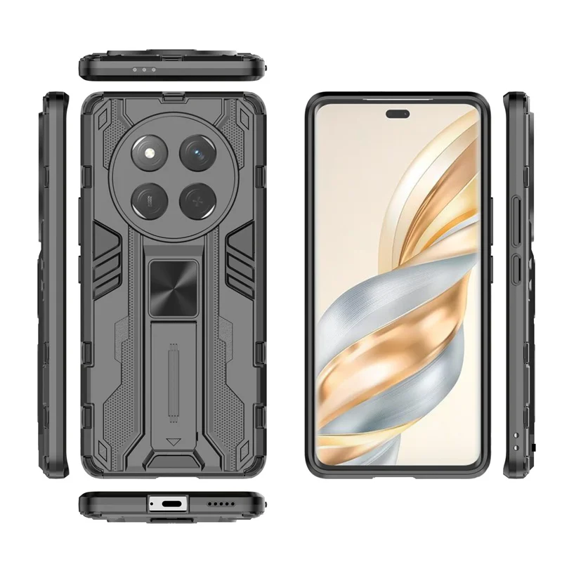 Shockproof Armor Phone Case with Magnetic Holder and Stand – Durable Hard PC Back Cover