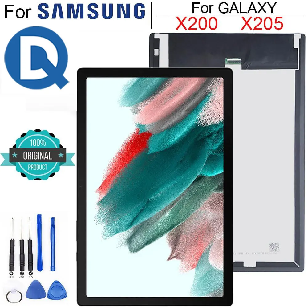 

QD Original TFT LCD Display Screen For Samsung Tab A8 10.5 2021 X200 X205 Display Touch Screen Digitizer Assembly Replacement