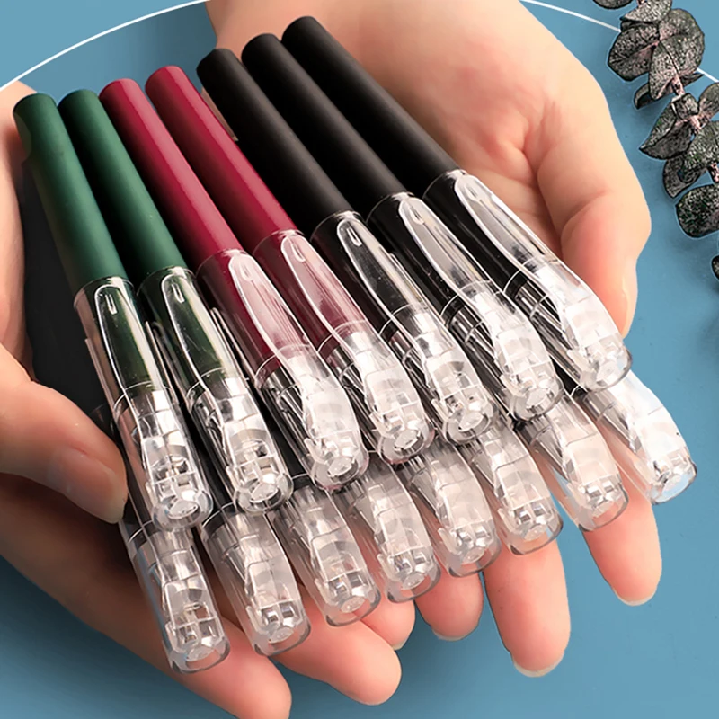 Pocket Portable 0.5mm Replaceable Refills Ball Point Ballpoint Gel Pens Set Office School Supplies Stationery a6 travel notebook vintage european 3d lace carved flower cover replaceable portable student journal scrapbook diary for school